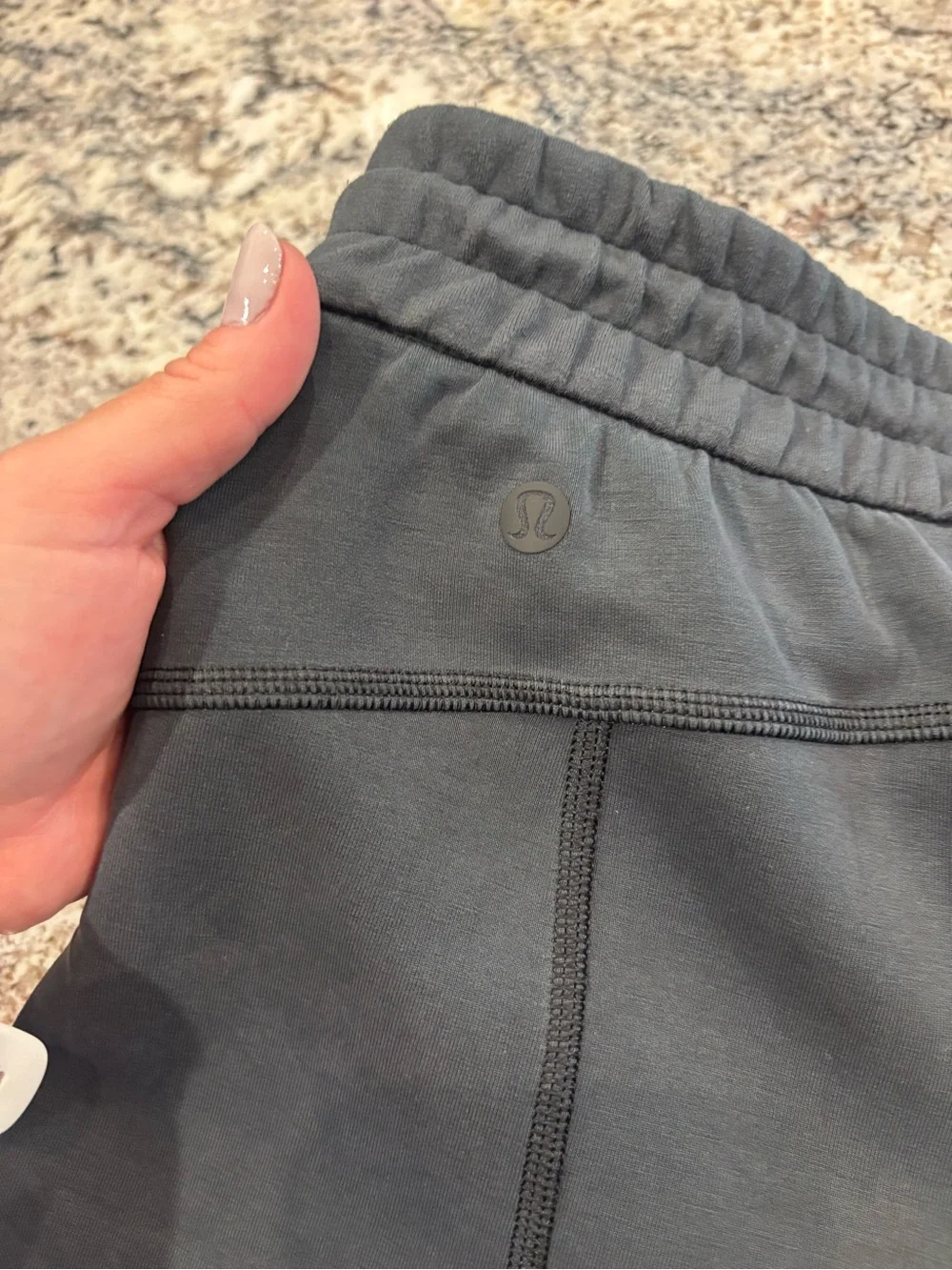 Women’s Lululemon Drawstring Lounge Shorts — Charcoal black